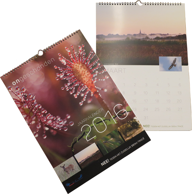 Kalender toont bedreigde natuur door 380kV-tracé