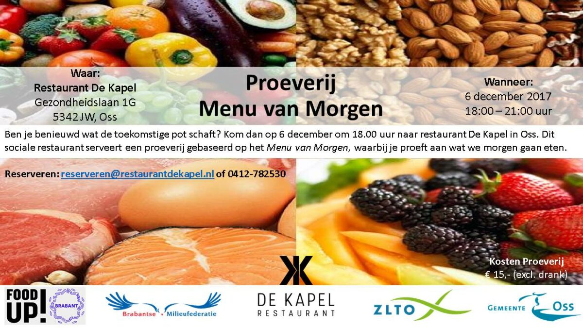 Proeven aan het ‘Menu van Morgen’