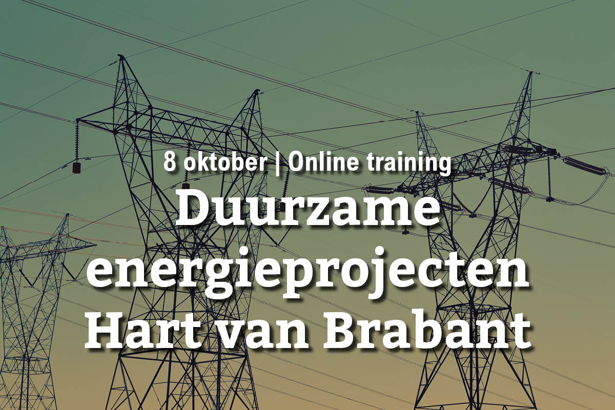 8 oktober | Online training: duurzame energieprojecten in Hart van Brabant