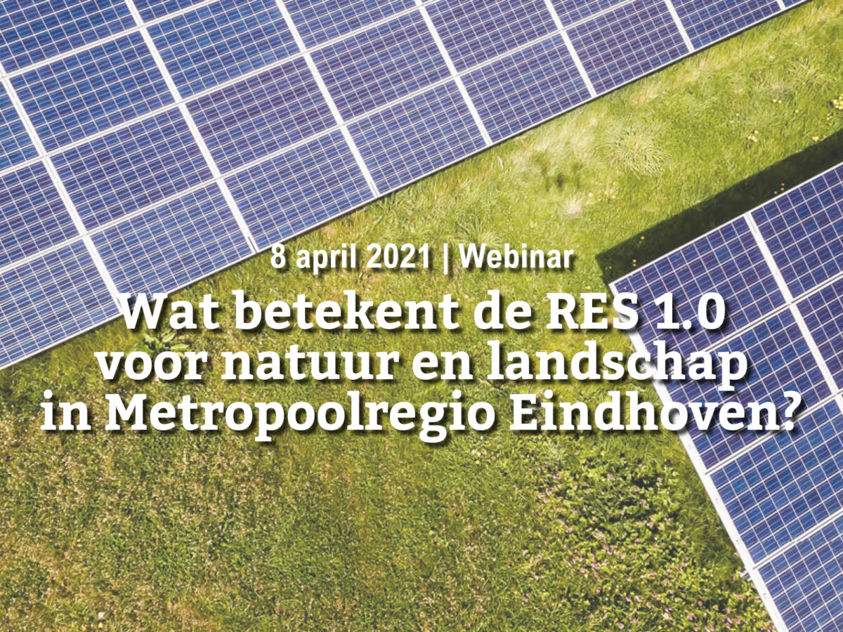 8 april | Wat betekent de RES 1.0 voor natuur en landschap in Metropoolregio Eindhoven?
