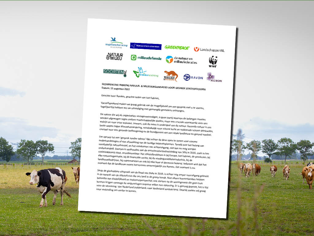 Natuur- en milieuorganisaties: Onderhandelen over aanpassen stikstofdoelen is geen optie